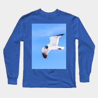 Laughing Gull Seagull and Blue Sky Long Sleeve T-Shirt